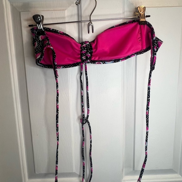 2 piece Black and Pink Watermelon Print Bikini set - Picture 2 of 10